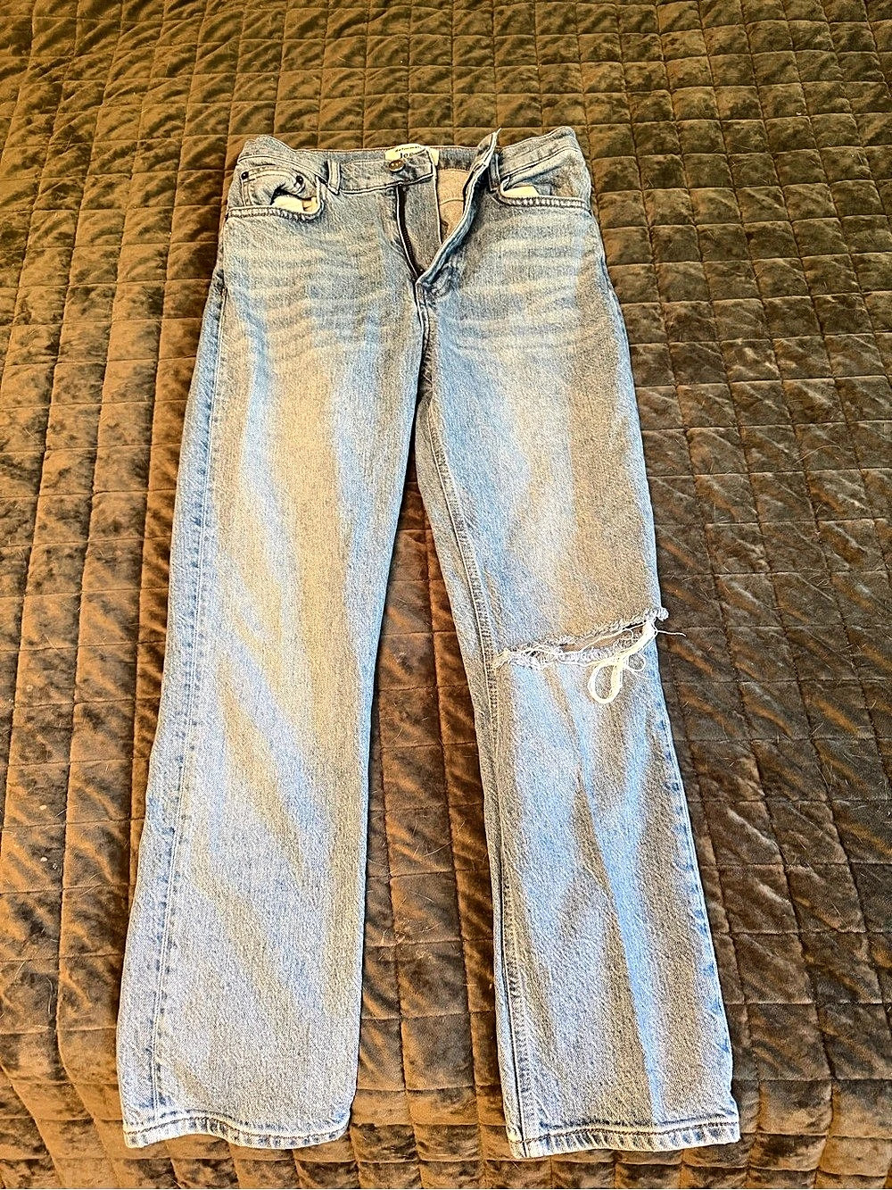 Reformation Liza High Rise Straight Cropped Jeans Cropped Straight Leg Jeans in